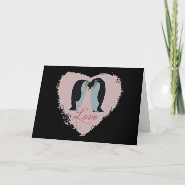 Penguin Love Heart Cards (Front)