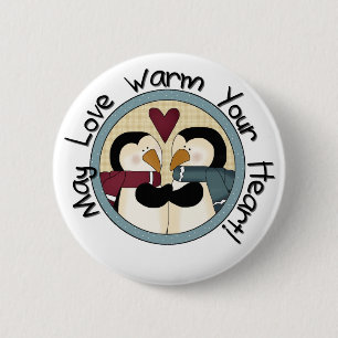 Penguin Love Holiday Tshirts and Gifts 6 Cm Round Badge