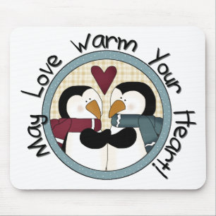 Penguin Love Holiday Tshirts and Gifts Mouse Pad