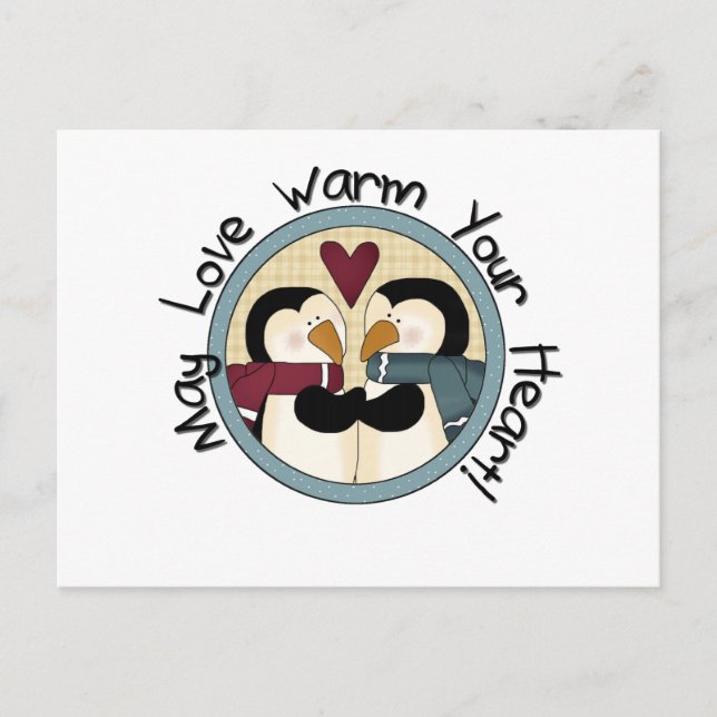Penguin Love Holiday Tshirts and Gifts Postcard (Front)