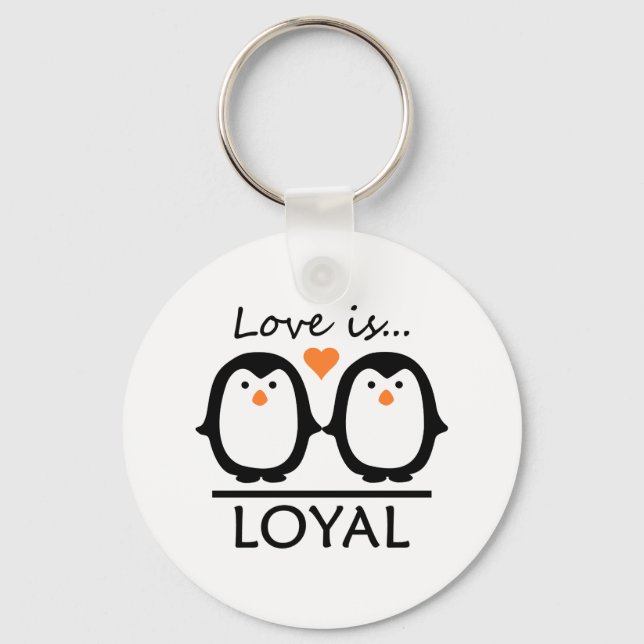 Penguin Love Key Ring (Front)