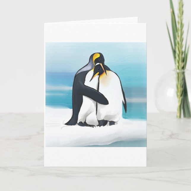 Penguin Love Kisses Card (Front)