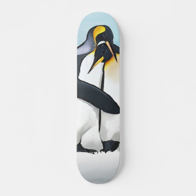 Penguin Love Kisses Skateboard (Front)