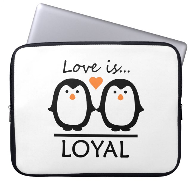 Penguin Love laptop sleeves (Front)