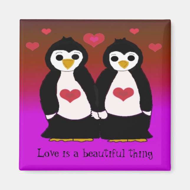 Penguin Love Magnet (Front)