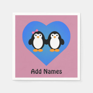 Penguin Love Napkin