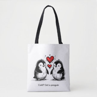 Penguin Love Parade Tote Bag