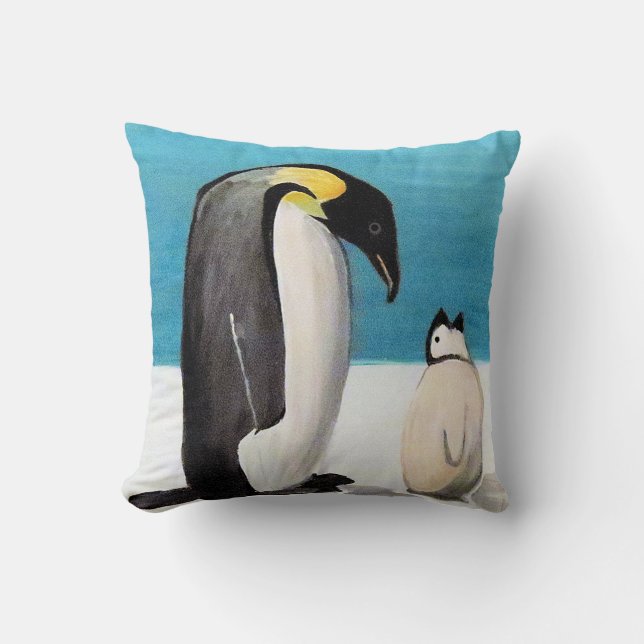 Penguin Love Pillow (Front)