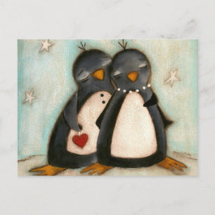 Penguin Love - Postcard