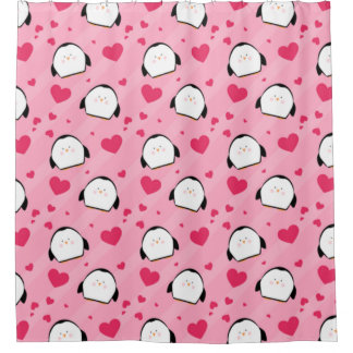 Penguin Love Shower Curtain