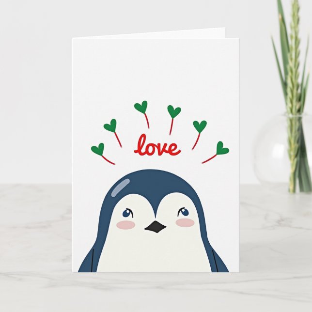 Penguin Love Simple Card (Front)