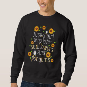 Penguin Lover Sunflowers Best Friend Girl Women Te Sweatshirt