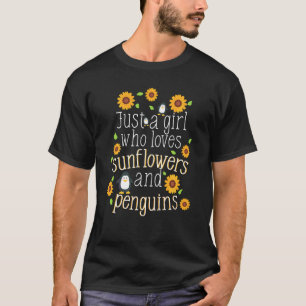Penguin Lover Sunflowers Best Friend Girl Women Te T-Shirt