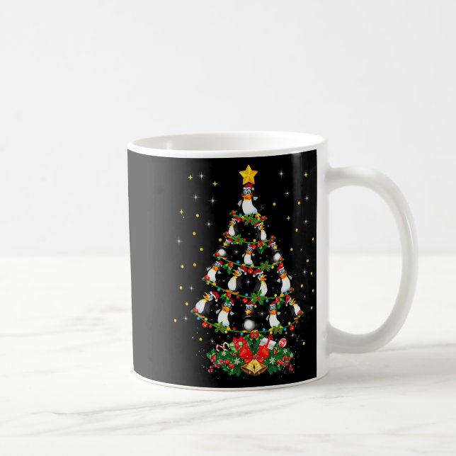 Penguin Lover Xmas Gift Matching Penguin Christmas Coffee Mug (Right)