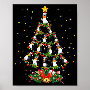 Penguin Lover Xmas Gift Matching Penguin Christmas Poster