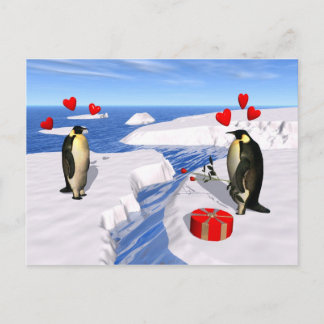 Penguin Lovers Postcard