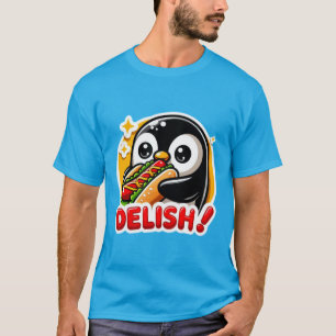 PENGUIN LOVES HOT DOG 5 T-Shirt