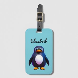 Penguin Luggage Tag