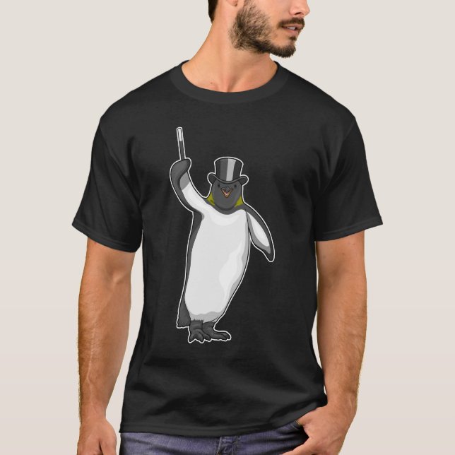 Penguin Magician Magic wand T-Shirt (Front)