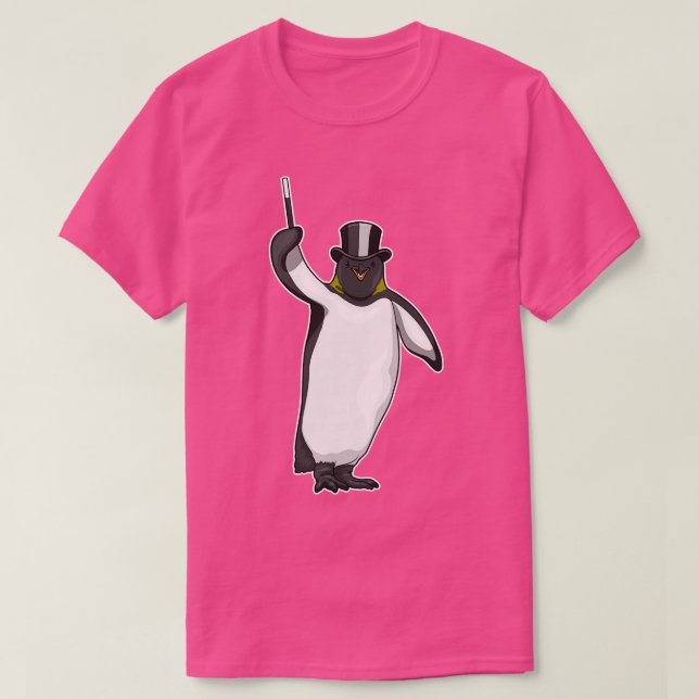 Penguin Magician Magic wand T-Shirt (Design Front)