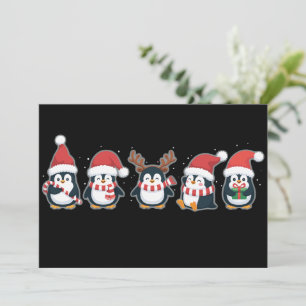 Penguin Merry Christmas North Pole Holiday Animal  Card