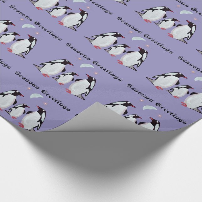 Penguin Moon Wrapping Paper (Corner)