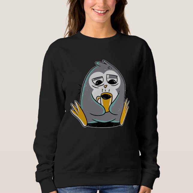 Penguin Morning Coffee Sleep Sweatshirt (Front)