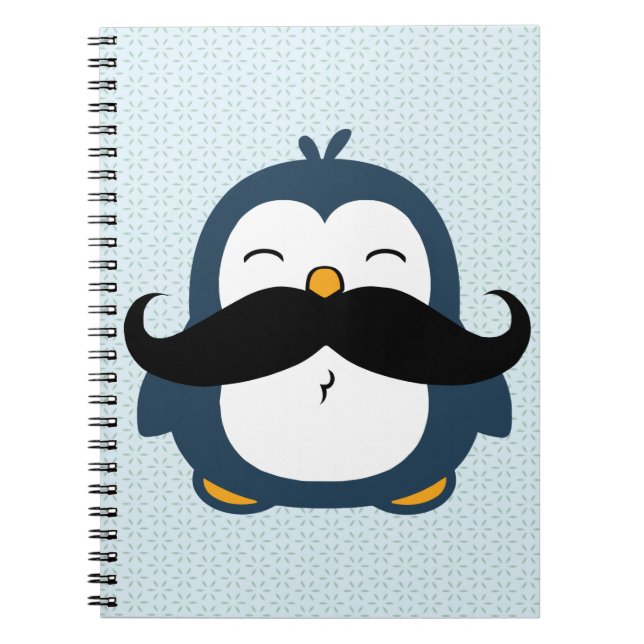 Penguin Moustache Trend Notebook (Front)
