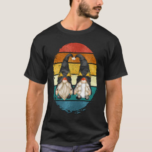 Penguin Mum And Dad Gnome Graphic Vintage Sunset T-Shirt