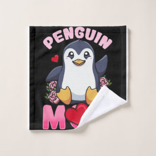 Penguin Mum Gift For Owner Penguin Mum Wash Cloth