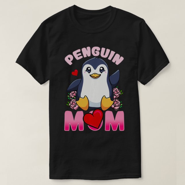 Penguin Mum Penguins Funny Gift Pullover  (Design Front)