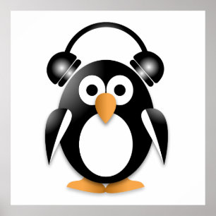 Penguin music fan poster