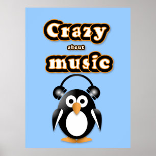 Penguin music fan poster