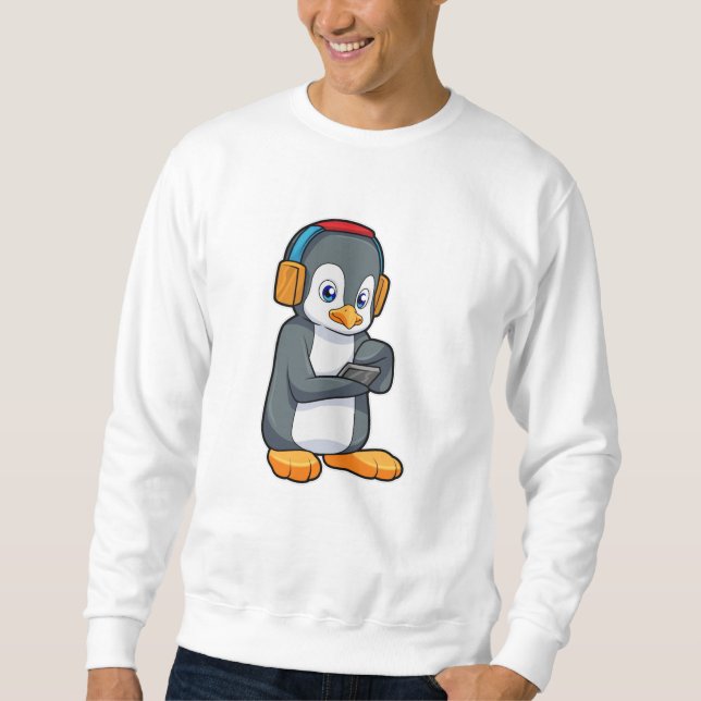 Penguin Music Headphone Sweatshirt (Front)