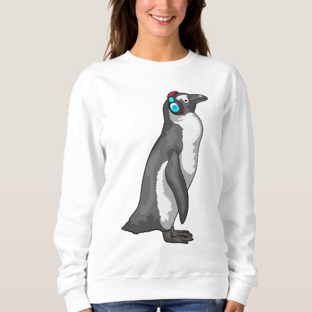 Penguin Music Headphone Sweatshirt (Front)