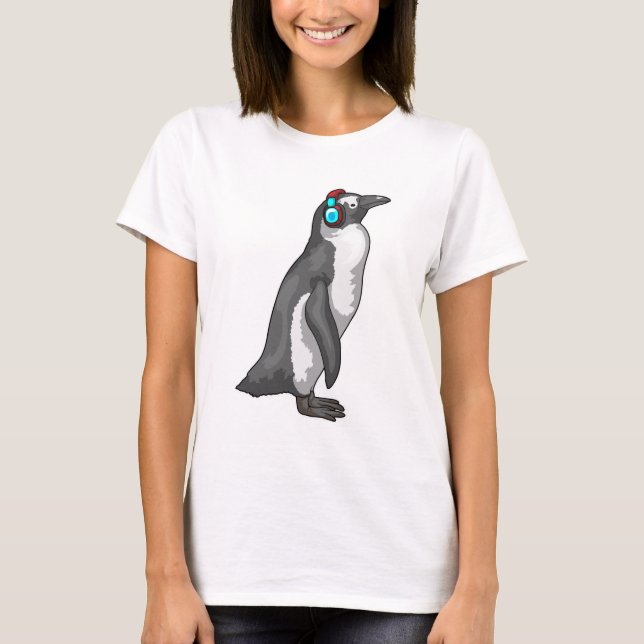 Penguin Music Headphone T-Shirt (Front)