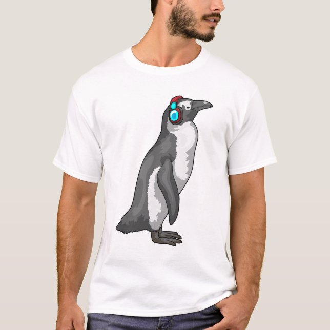 Penguin Music Headphone T-Shirt (Front)