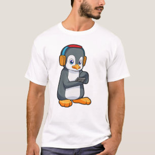 Penguin Music Headphone T-Shirt