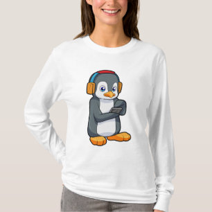 Penguin Music Headphone T-Shirt