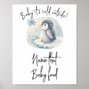 Penguin - Name that baby food Poster