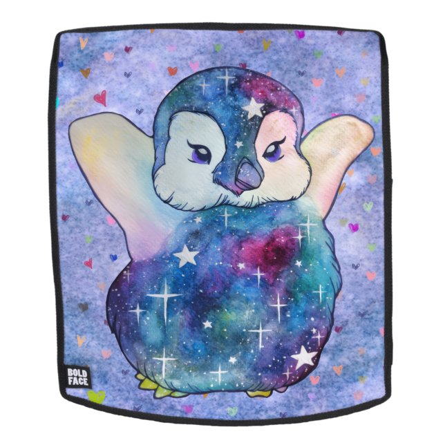 Penguin named Button Backpack (Removable Face)