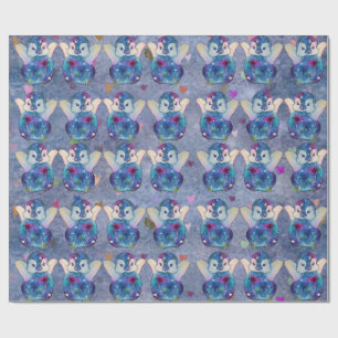 Penguin named Button Wrapping Paper