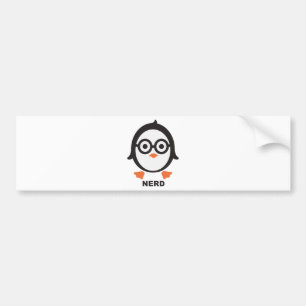 penguin - nerd bumper sticker