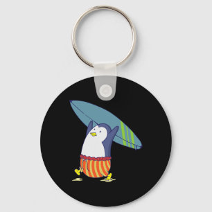 Penguin Nothing Is Better Than Surfing Key Ring