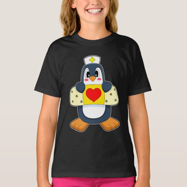Penguin Nurse Plaster T-Shirt (Front)