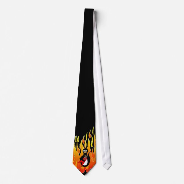 Penguin on Fire Tie (Front)
