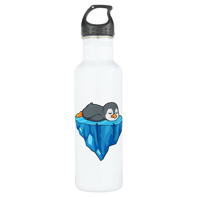 Penguin on Ice floe 710 Ml Water Bottle (Front)