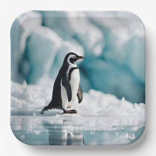 Penguin On Iceberg Paper Plate