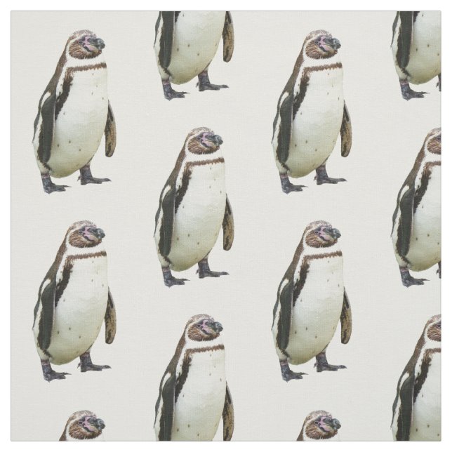 Penguin on White Fabric (Swatch)