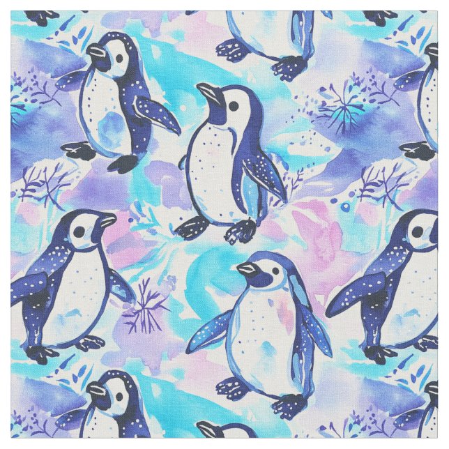 Penguin Palooza Fabric (Close Up)
